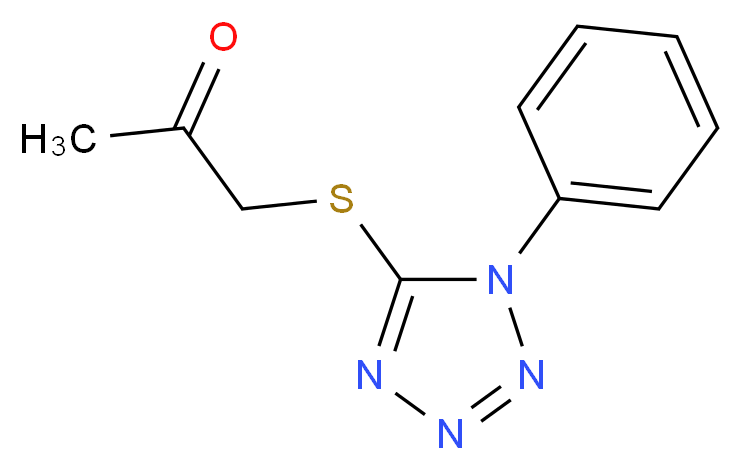 1-[(1-phenyl-1H-1,2,3,4-tetrazol-5-yl)sulfanyl]propan-2-one_分子结构_CAS_25803-68-3