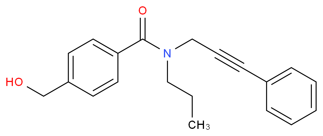 4-(hydroxymethyl)-N-(3-phenylprop-2-yn-1-yl)-N-propylbenzamide_分子结构_CAS_)