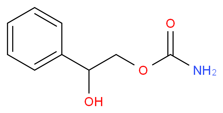 2-hydroxy-2-phenylethyl carbamate_分子结构_CAS_94-35-9