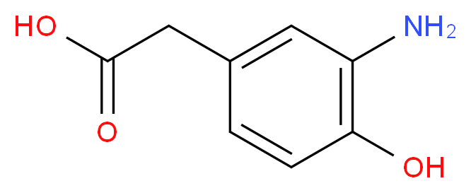 3-Amino-4-hydroxybenzeneacetic Acid_分子结构_CAS_38196-08-6)