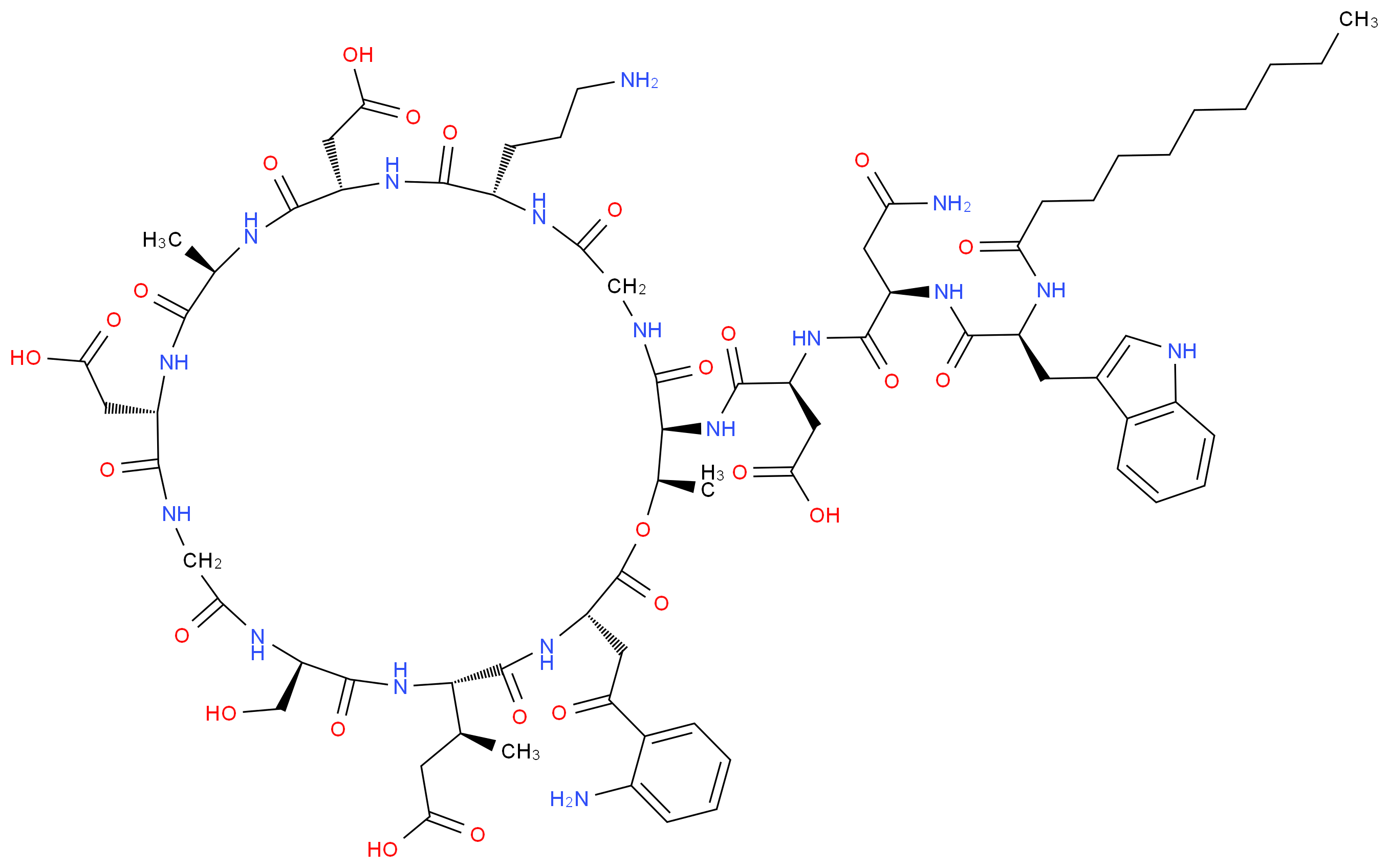 Daptomycin_分子结构_CAS_103060-53-3)