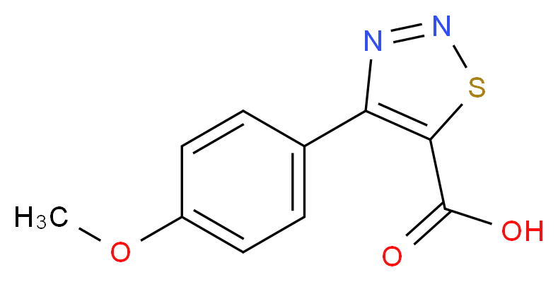 4-(4-methoxyphenyl)-1,2,3-thiadiazole-5-carboxylic acid_分子结构_CAS_)