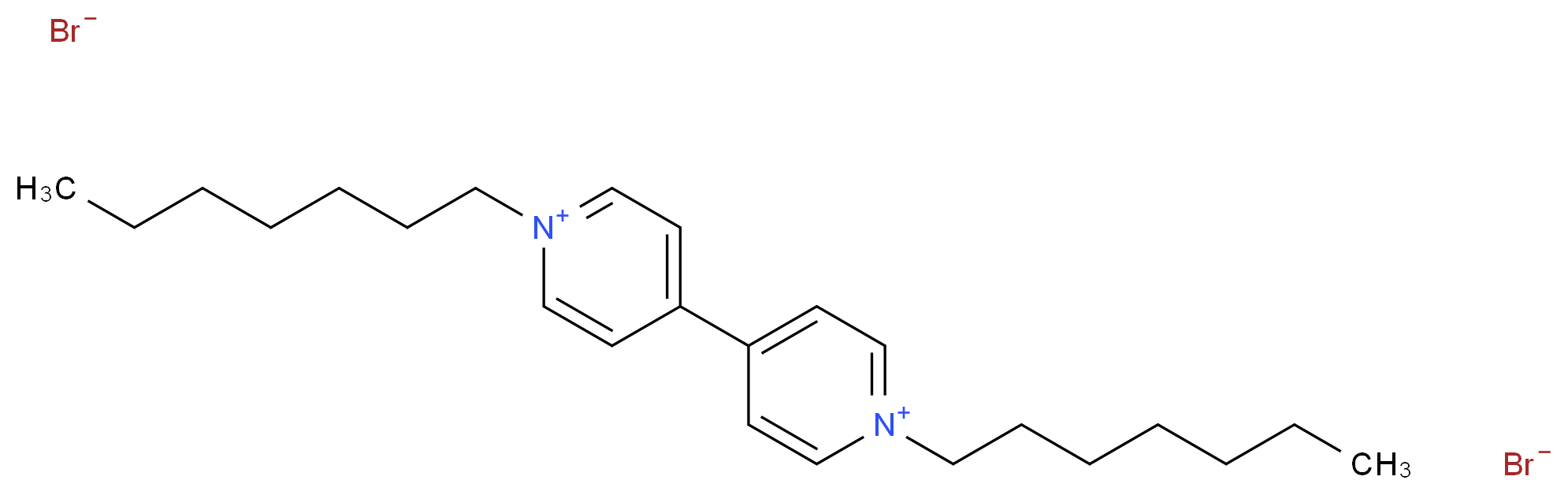 二溴化-1,1ˊ-二庚基-4,4ˊ-联吡啶鎓_分子结构_CAS_6159-05-3)