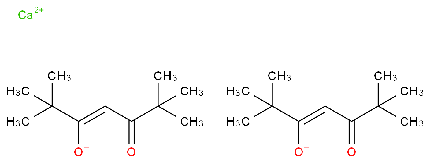 calcium bis((3Z)-2,2,6,6-tetramethyl-5-oxohept-3-en-3-olate)_分子结构_CAS_36818-89-0