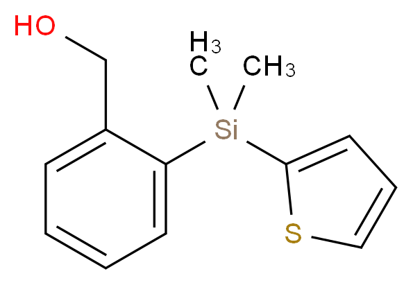 2-[二甲基(2-噻吩基)硅烷基]苄醇_分子结构_CAS_853955-72-3)