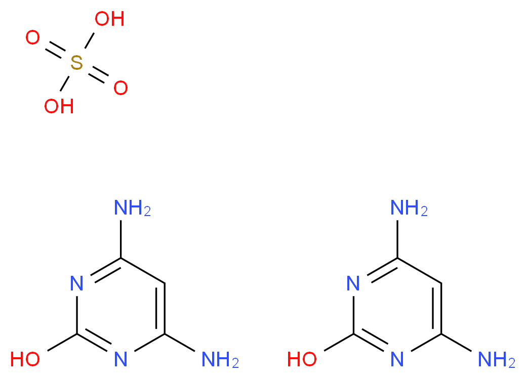 bis(4,6-diaminopyrimidin-2-ol); sulfuric acid_分子结构_CAS_102783-19-7