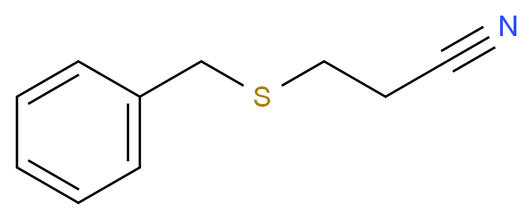 3-(benzylsulfanyl)propanenitrile_分子结构_CAS_5601-23-0