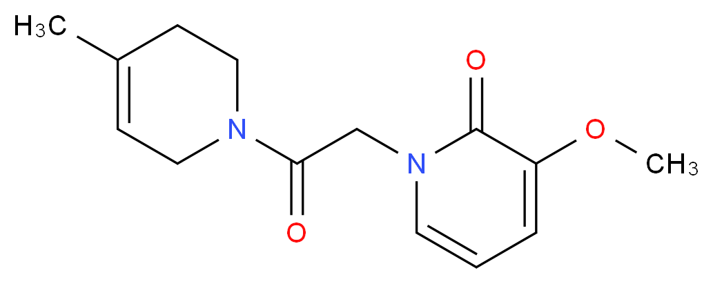 3-methoxy-1-[2-(4-methyl-3,6-dihydropyridin-1(2H)-yl)-2-oxoethyl]pyridin-2(1H)-one_分子结构_CAS_)