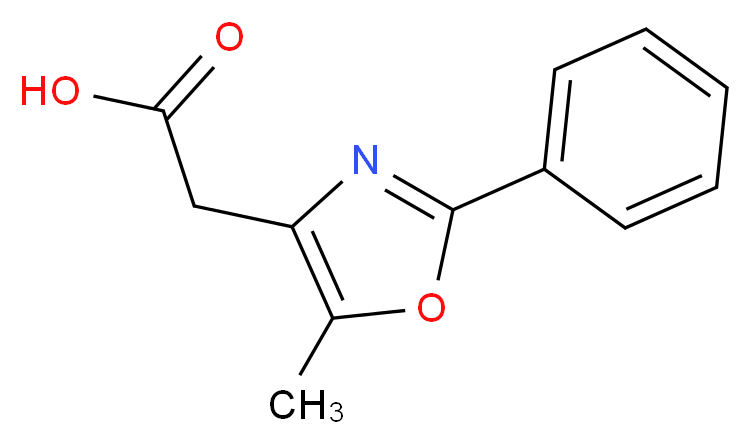 2-(5-methyl-2-phenyl-1,3-oxazol-4-yl)acetic acid_分子结构_CAS_107367-98-6