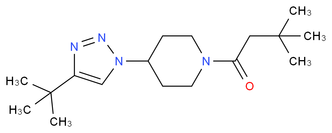 4-(4-tert-butyl-1H-1,2,3-triazol-1-yl)-1-(3,3-dimethylbutanoyl)piperidine_分子结构_CAS_)