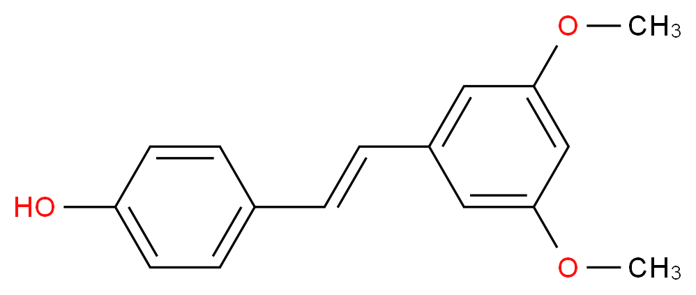 4-[(E)-2-(3,5-Dimethoxyphenyl)vinyl]phenol_分子结构_CAS_537-42-8)