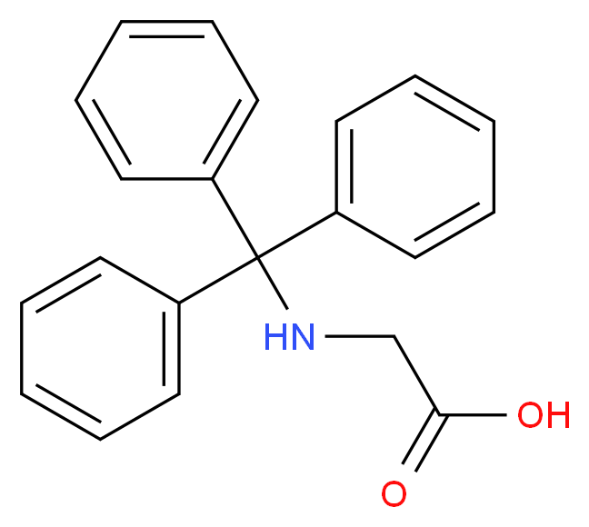 N-(三苯甲基)甘氨酸_分子结构_CAS_5893-05-0)