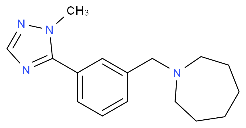 1-[3-(1-methyl-1H-1,2,4-triazol-5-yl)benzyl]azepane_分子结构_CAS_)