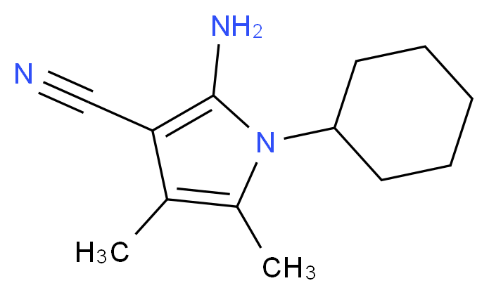 2-amino-1-cyclohexyl-4,5-dimethyl-1H-pyrrole-3-carbonitrile_分子结构_CAS_55817-74-8