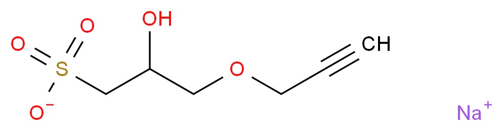 sodium 2-hydroxy-3-(prop-2-yn-1-yloxy)propane-1-sulfonate_分子结构_CAS_272769-92-3