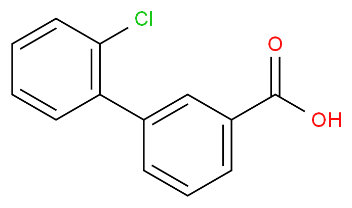3-(2-chlorophenyl)benzoic acid_分子结构_CAS_168619-03-2