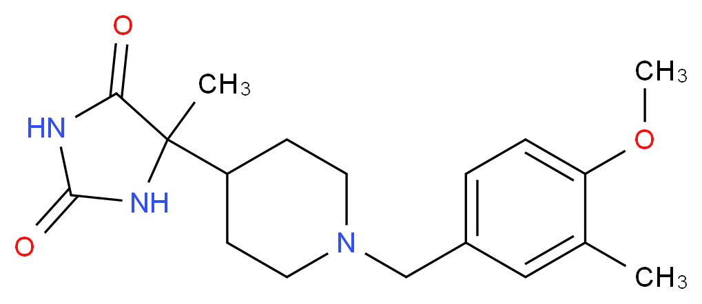 5-[1-(4-methoxy-3-methylbenzyl)-4-piperidinyl]-5-methyl-2,4-imidazolidinedione_分子结构_CAS_)