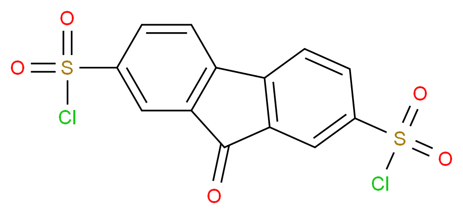 9-oxo-9H-fluorene-2,7-disulfonyl dichloride_分子结构_CAS_13354-21-7