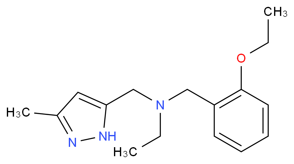 (2-ethoxybenzyl)ethyl[(3-methyl-1H-pyrazol-5-yl)methyl]amine_分子结构_CAS_)