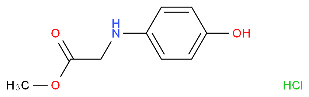 methyl 2-[(4-hydroxyphenyl)amino]acetate hydrochloride_分子结构_CAS_113210-35-8