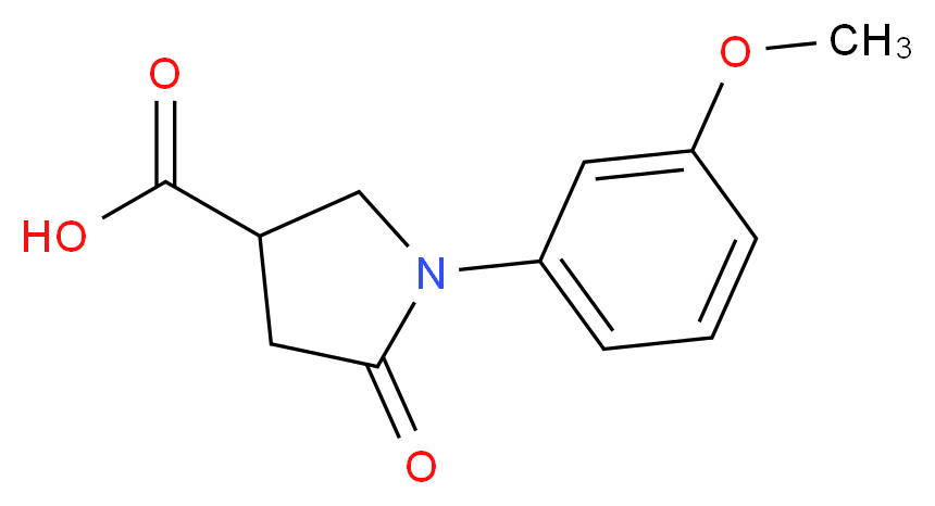 1-(3-methoxyphenyl)-5-oxopyrrolidine-3-carboxylic acid_分子结构_CAS_63674-47-5