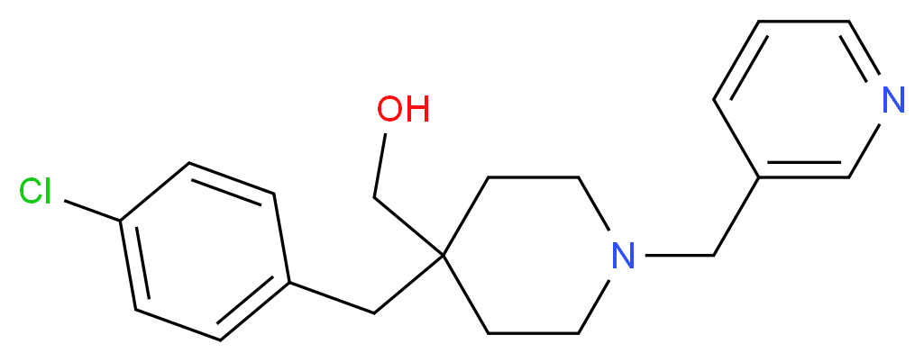 [4-(4-chlorobenzyl)-1-(3-pyridinylmethyl)-4-piperidinyl]methanol_分子结构_CAS_)
