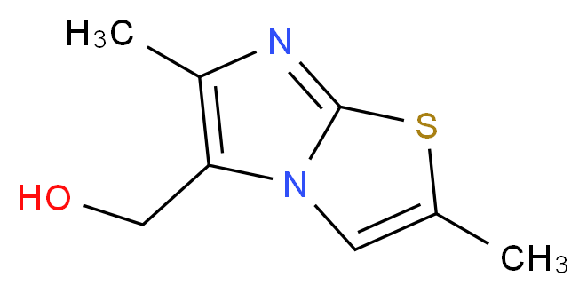 (2,6-dimethylimidazo[2,1-b][1,3]thiazol-5-yl)methanol_分子结构_CAS_123772-40-7)