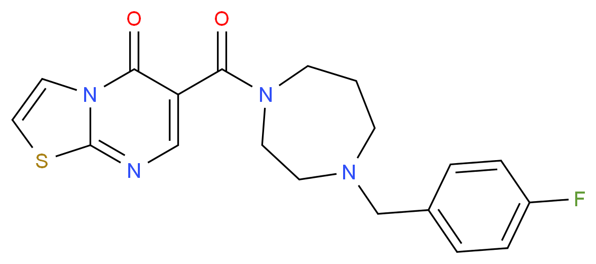 6-{[4-(4-fluorobenzyl)-1,4-diazepan-1-yl]carbonyl}-5H-[1,3]thiazolo[3,2-a]pyrimidin-5-one_分子结构_CAS_)