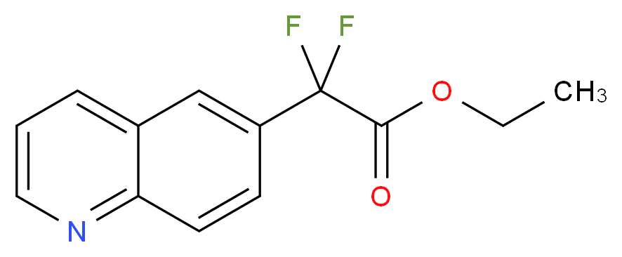 ethyl 2,2-difluoro-2-(quinolin-6-yl)acetate_分子结构_CAS_943541-40-0