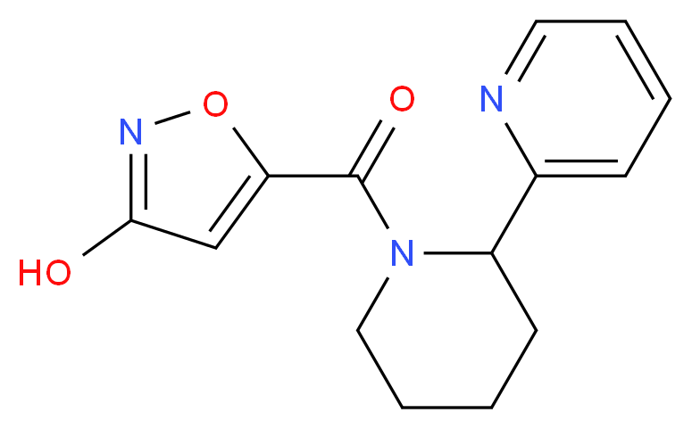 5-[(2-pyridin-2-ylpiperidin-1-yl)carbonyl]isoxazol-3-ol_分子结构_CAS_)