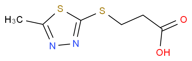 3-[(5-methyl-1,3,4-thiadiazol-2-yl)thio]propanoic acid_分子结构_CAS_869943-40-8)