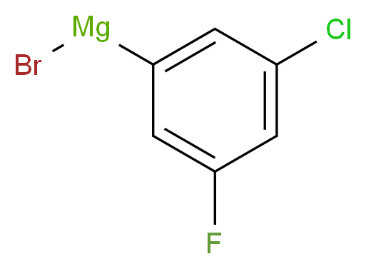 3-Chloro-5-fluorophenylmagnesium bromide 0.5M solution in THF_分子结构_CAS_)