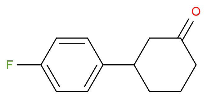 3-(4-Fluorophenyl)cyclohexanone_分子结构_CAS_)
