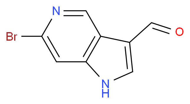 6-bromo-1H-pyrrolo[3,2-c]pyridine-3-carbaldehyde_分子结构_CAS_1000341-75-2