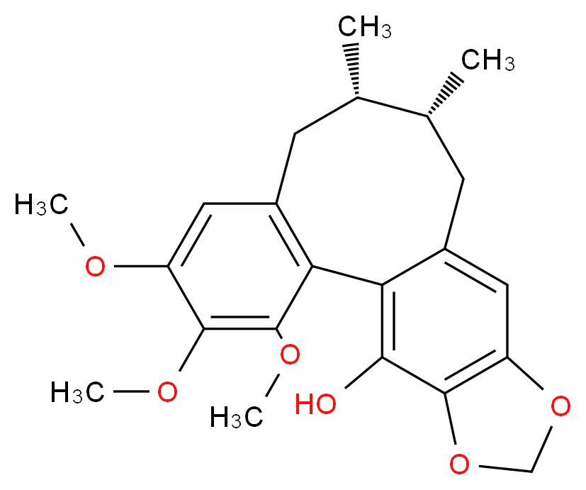 (9S,10R)-3,4,5-trimethoxy-9,10-dimethyl-15,17-dioxatetracyclo[10.7.0.0<sup>2</sup>,<sup>7</sup>.0<sup>1</sup><sup>4</sup>,<sup>1</sup><sup>8</sup>]nonadeca-1(12),2(7),3,5,13,18-hexaen-19-ol_分子结构_CAS_82425-45-4