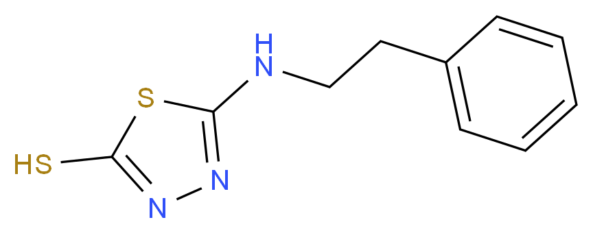 5-[(2-phenylethyl)amino]-1,3,4-thiadiazole-2-thiol_分子结构_CAS_91129-85-0)