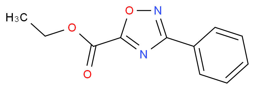 ethyl 3-phenyl-1,2,4-oxadiazole-5-carboxylate_分子结构_CAS_37760-54-6