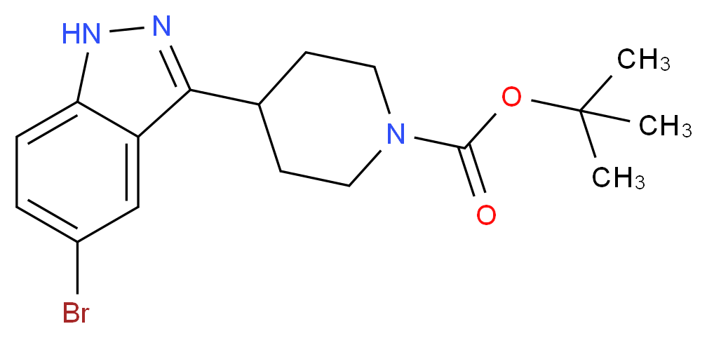 tert-Butyl 4-(5-bromo-1H-indazol-3-yl)piperidine-1-carboxylate_分子结构_CAS_1198284-77-3)