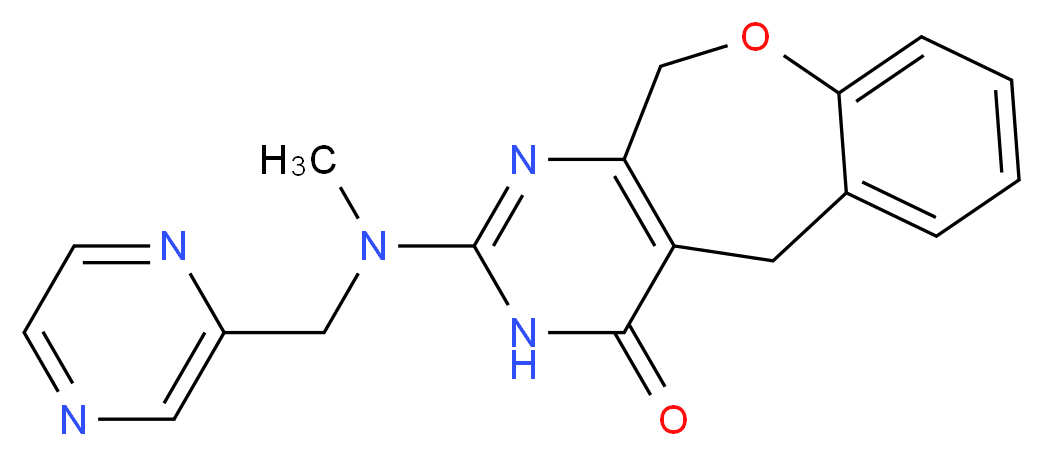 2-[methyl(pyrazin-2-ylmethyl)amino]-5,11-dihydro[1]benzoxepino[3,4-d]pyrimidin-4(3H)-one_分子结构_CAS_)