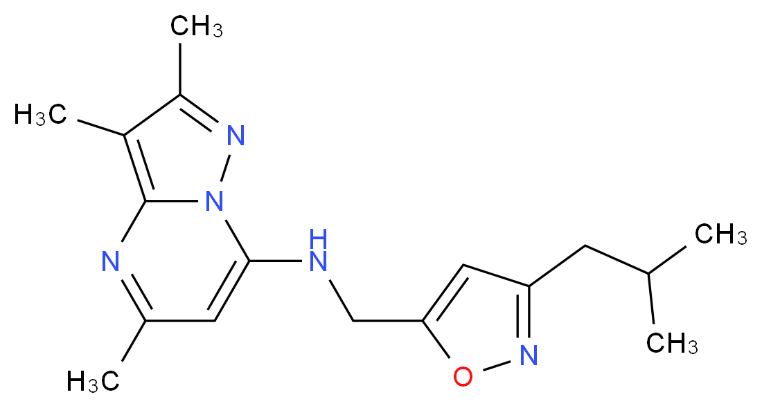 N-[(3-isobutylisoxazol-5-yl)methyl]-2,3,5-trimethylpyrazolo[1,5-a]pyrimidin-7-amine_分子结构_CAS_)