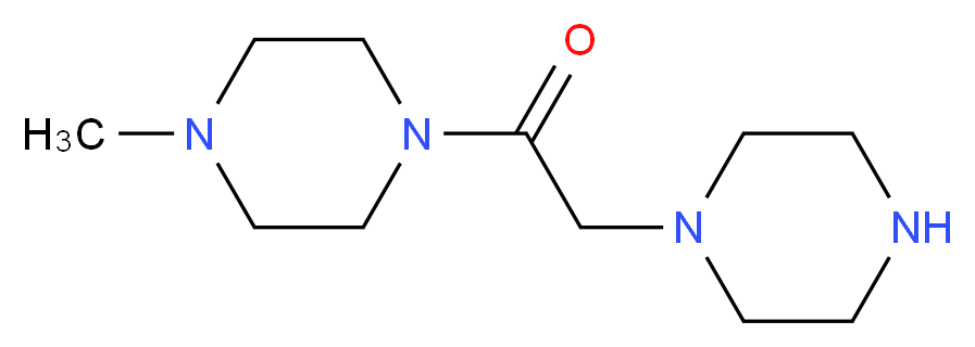 1-(4-methylpiperazin-1-yl)-2-(piperazin-1-yl)ethan-1-one_分子结构_CAS_94012-35-8