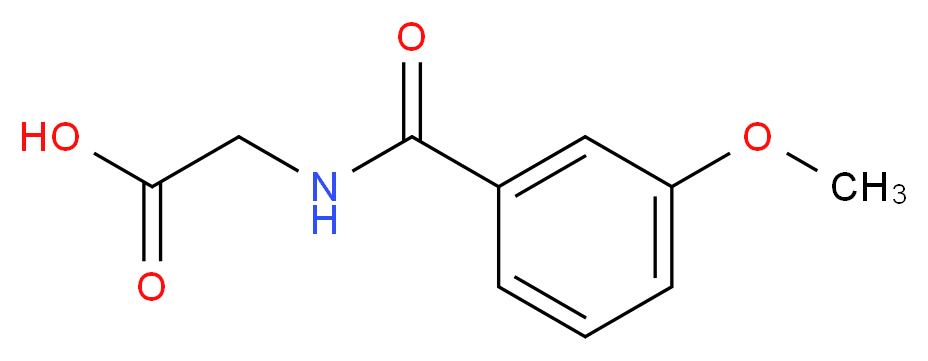 2-[(3-methoxyphenyl)formamido]acetic acid_分子结构_CAS_57728-61-7