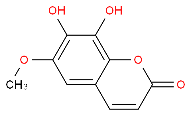 7,8-dihydroxy-6-methoxy-2H-chromen-2-one_分子结构_CAS_574-84-5