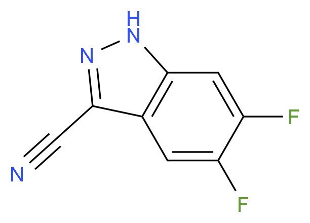 5,6-Difluoro-1H-indazole-3-carbonitrile_分子结构_CAS_885278-36-4)
