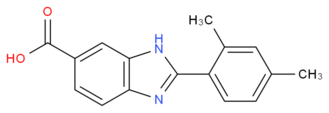 2-(2,4-dimethylphenyl)-1H-benzimidazole-6-carboxylic acid_分子结构_CAS_)