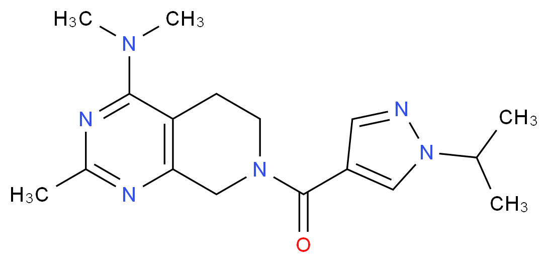7-[(1-isopropyl-1H-pyrazol-4-yl)carbonyl]-N,N,2-trimethyl-5,6,7,8-tetrahydropyrido[3,4-d]pyrimidin-4-amine_分子结构_CAS_)