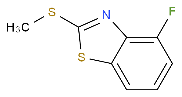 4-fluoro-2-(methylsulfanyl)-1,3-benzothiazole_分子结构_CAS_154327-25-0
