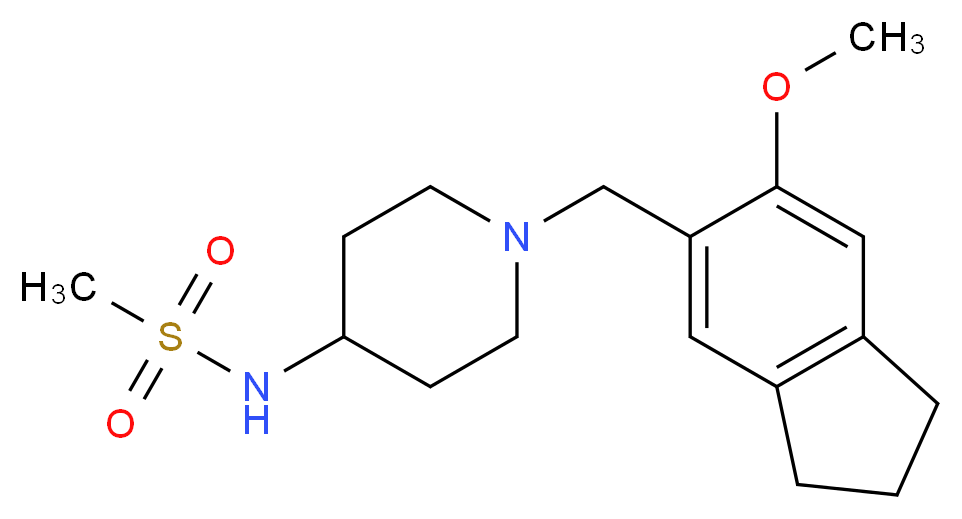 N-{1-[(6-methoxy-2,3-dihydro-1H-inden-5-yl)methyl]-4-piperidinyl}methanesulfonamide_分子结构_CAS_)