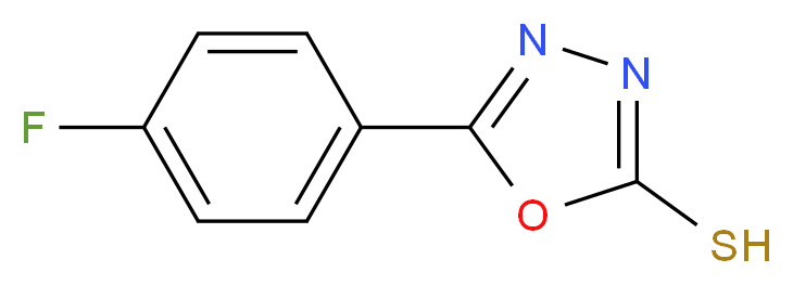5-(4-Fluoro-phenyl)-[1,3,4]oxadiazole-2-thiol_分子结构_CAS_41421-13-0)