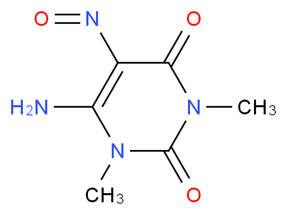 4-AMINO-1,3-DIMETHYL-2,6-DIHYDROXY-5-NITROSOPYRIMIDINE_分子结构_CAS_6632-68-4)